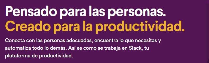 propuesta de valor ejemplo bueno slack