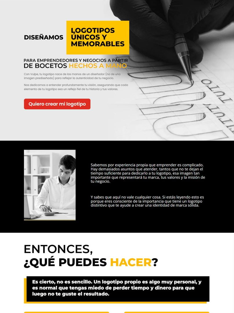 copywriting página de ventas vulpe