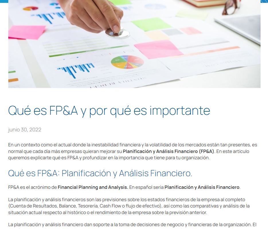 Artículo blog financiero Holistic Data Solutions